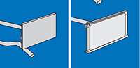 metal plate and plastic label holders