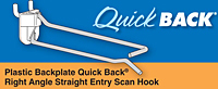 Plastic Backplate Quick Back Right Angle Straight Entry Scan Hooks