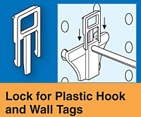 Lock for Plastic Hooks and Wall Tags