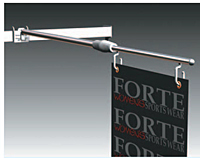 SI Aisle Sign Arm with Crossbar Mount