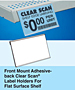 Front-Mount Adhesive-Back Label Holder