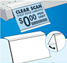 Extended Flange, Top Mount Adhesive-back Label Strips