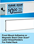 Front Mount, Pallet Rack Label Strips/Holders